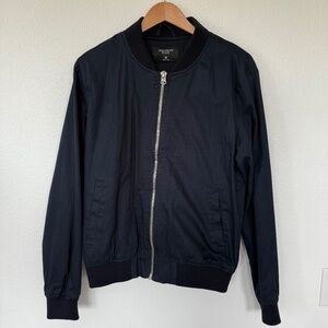 Primark Navy Blue Mens Bomber Jacket Size Medium